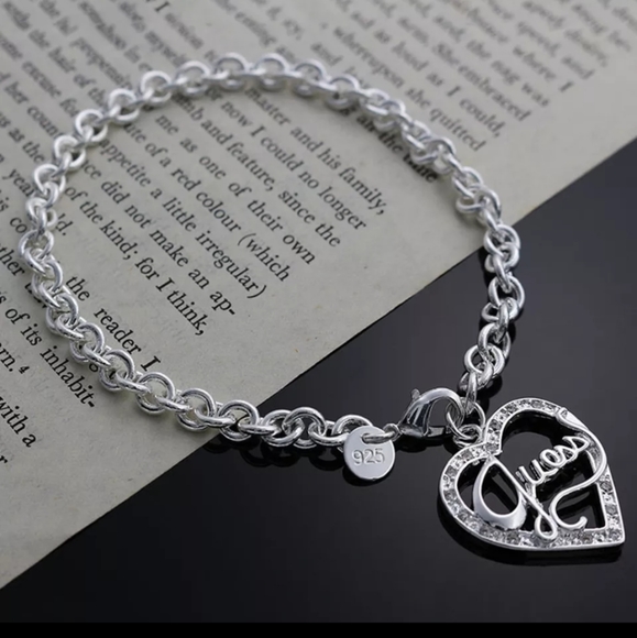 925 stamped Guess heart bracelet - Picture 2 of 2
